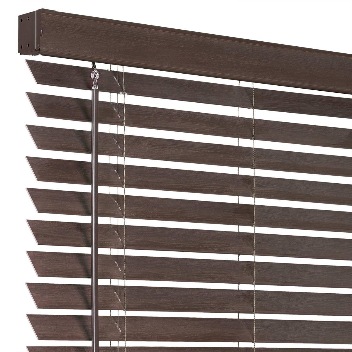 Achim Cordless GII Madera Falsa Faux Wood Blinds