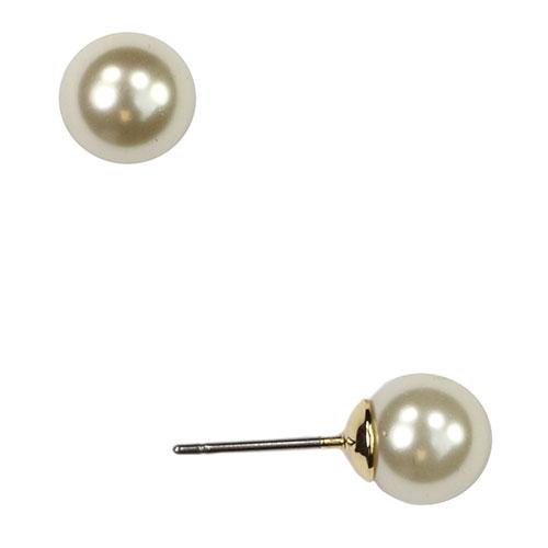 Anne Klein Pearl Stud Pierced  Earrings