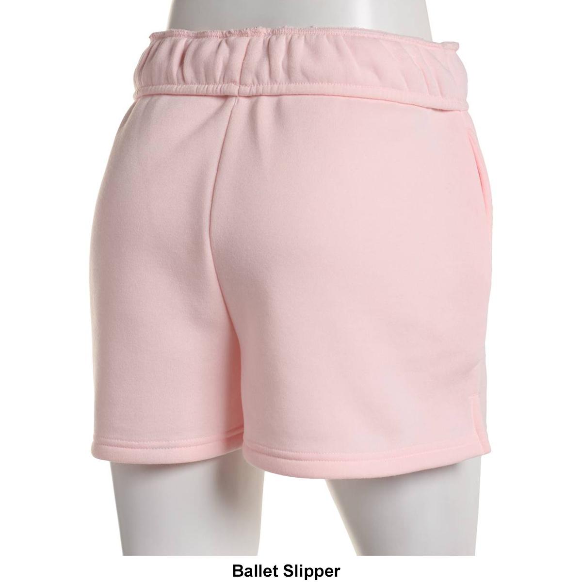 Juniors Derek Heart Fleece High Rise Fold Over Waist Soft Shorts