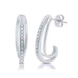 Marsala 1/10ctw. Fancy J Hoop Earrings