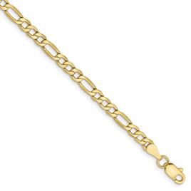 Gold Classics(tm)10kt. 3.5mm Semi-Solid Figaro Chain Bracelet