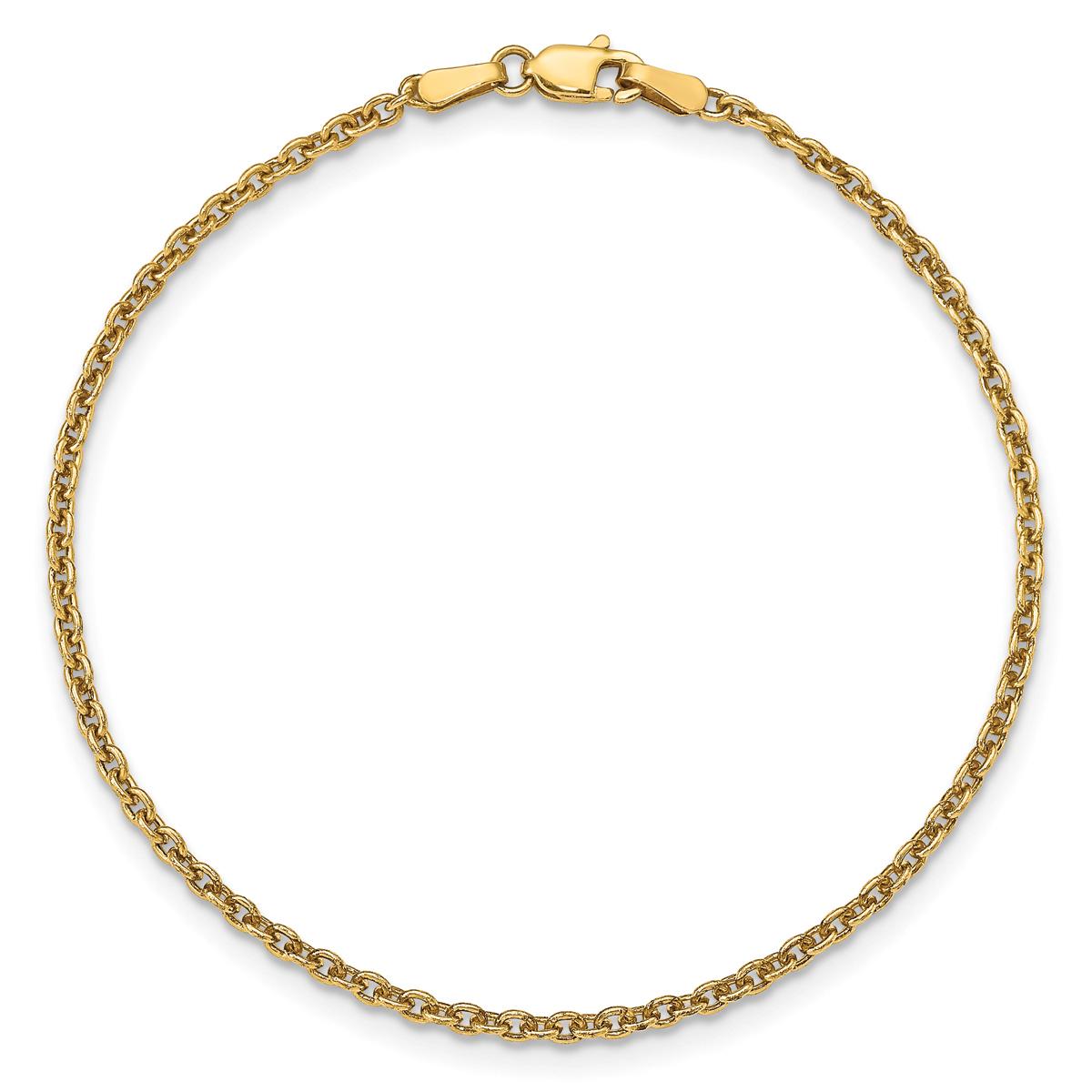 Gold Classics™ 2.2mm. Solid Polished Cable Chain Necklace