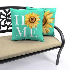 Jordan Manufacturing Home Sunflower Outdoor Throw Pillow