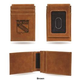 Mens NHL New York Rangers Faux Leather Front Pocket Wallet
