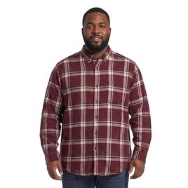 Mens Big & Tall Mountain Ridge Flannel Shirt - Red/Brown/White