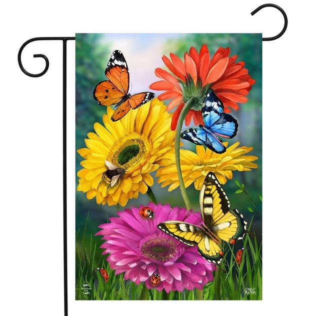 Briarwood Lane Butterflies & Daisies Garden Flag