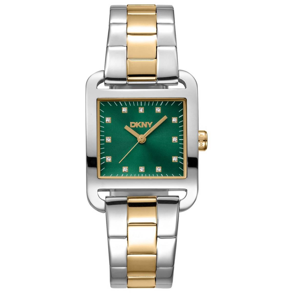 Womens DKNY City Midi Green Dial Bracelet Watch - DK1L004M0075