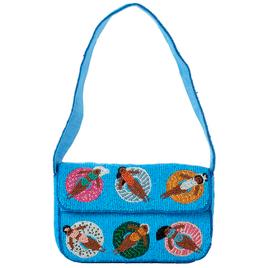 SOL and MER Beaded Pool Baguette Shoulder Bag