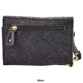 Womens Stone Mountain Paisley Embossed Trifold Wallet