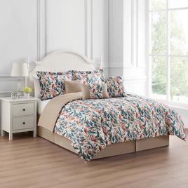 Ashley Cooper(tm) 7pc. Painterly Leaves Reversible Comforter Set