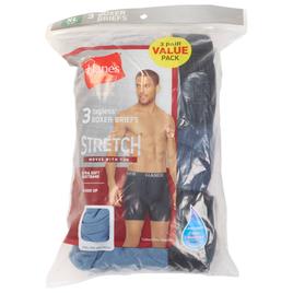 Mens Hanes Ultra Cotton Stretch Boxer Briefs - Grey/Blue