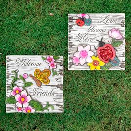 Northlight Seasonal Welcome Friends Garden Stones - Set of 2
