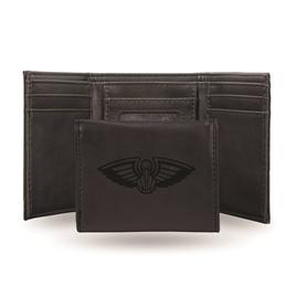 Mens NBA New Orleans Pelicans Faux Leather Trifold Wallet