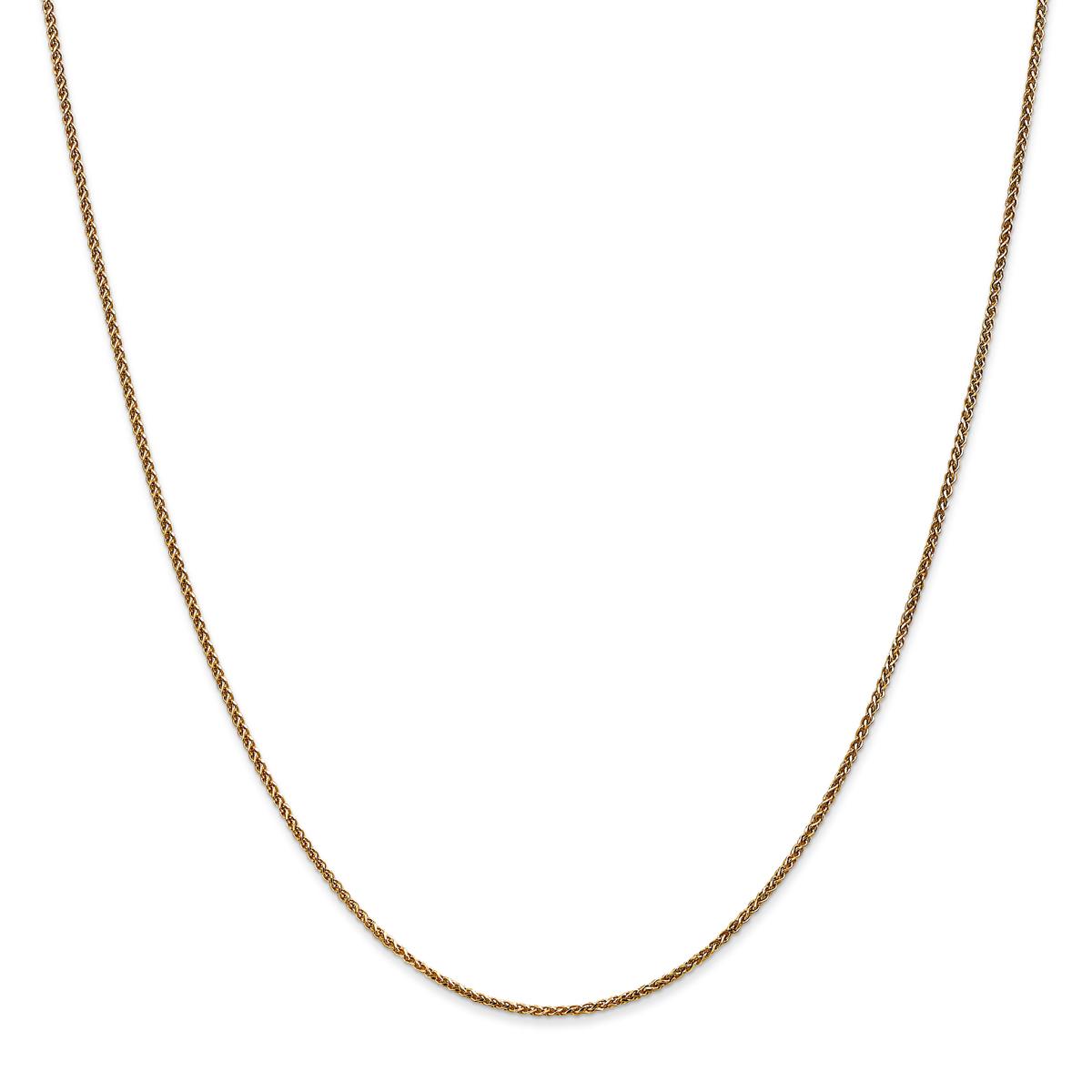 Unisex Gold Classics(tm) 1.2mm. 14k Diamond Cut Spiga 14in. Necklace