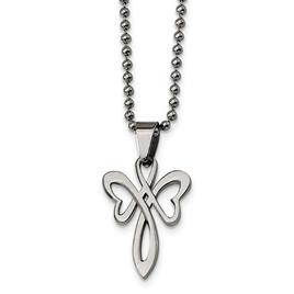 Mens Gentlemens Classics(tm) Unique Stainless Steel Cross Necklace