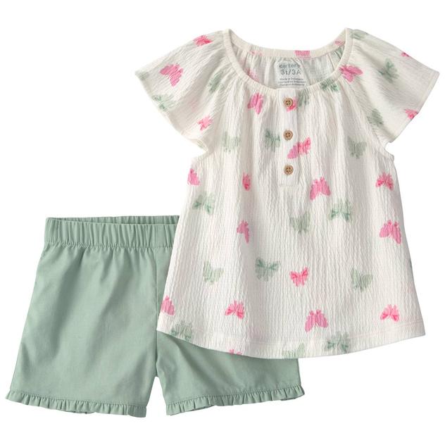 Toddler Girl Carter's® Butterfly Print Short Set