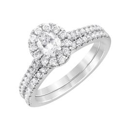 Nova Star(R) 14kt. White Gold 1ctw. Lab Grown Diamond Oval Ring