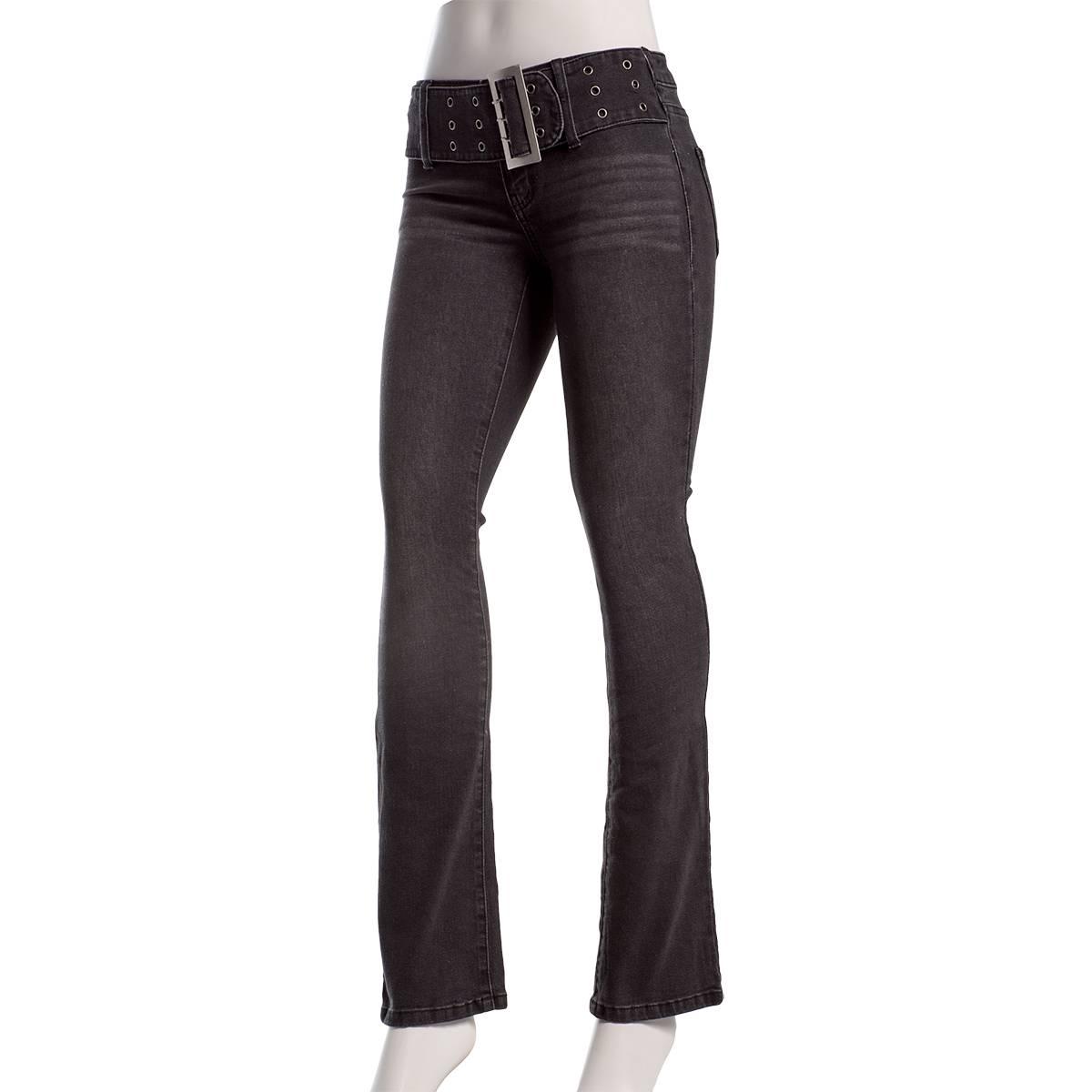 Juniors Madden Girl Self Belted Bootcut Jeans