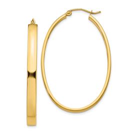 Gold Classics(tm) 14k 48x29mm Lightweight Oval Hoop Earrings