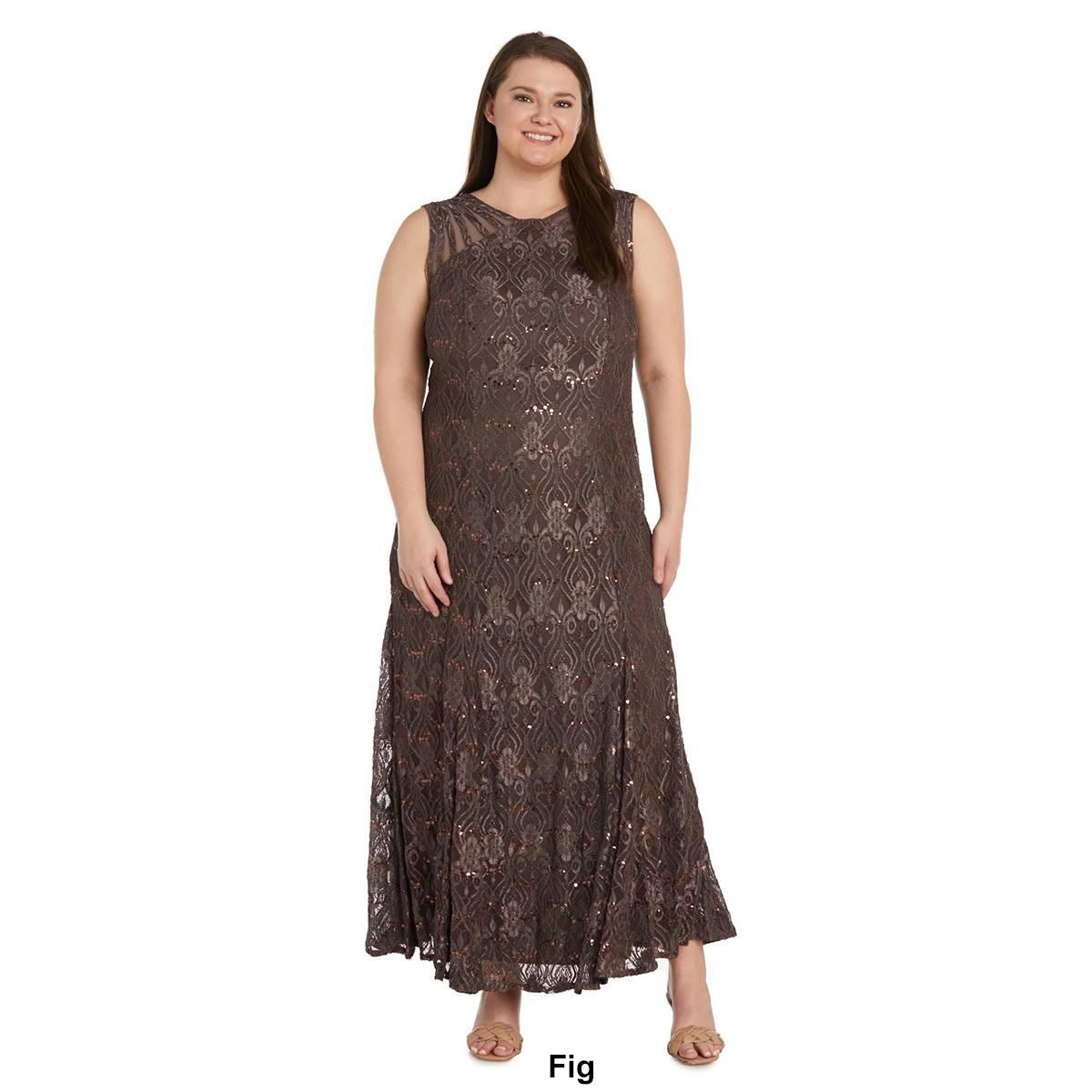 Plus Size R&M Richards Sleeveless Strappy Mermaid Evening Gown