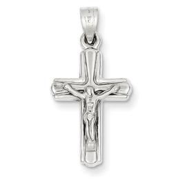 14kt. White Gold Reversible Crucifix Cross