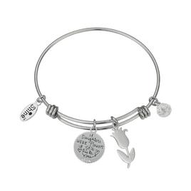 Shine If Daughters Were Flowers Crystal Bangle Bracelet