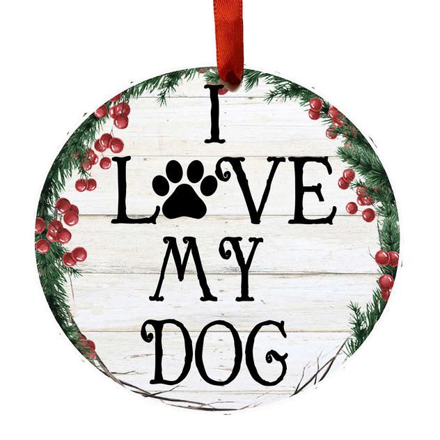 E&S Pets I Love My Dog Wreath Ornament