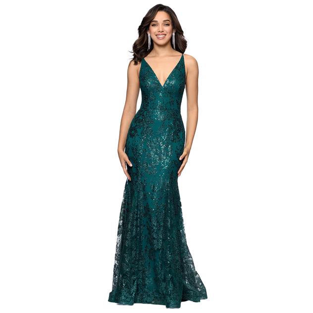 Juniors Blondie Nites Sequin V-Neck Godet Mermaid Dress