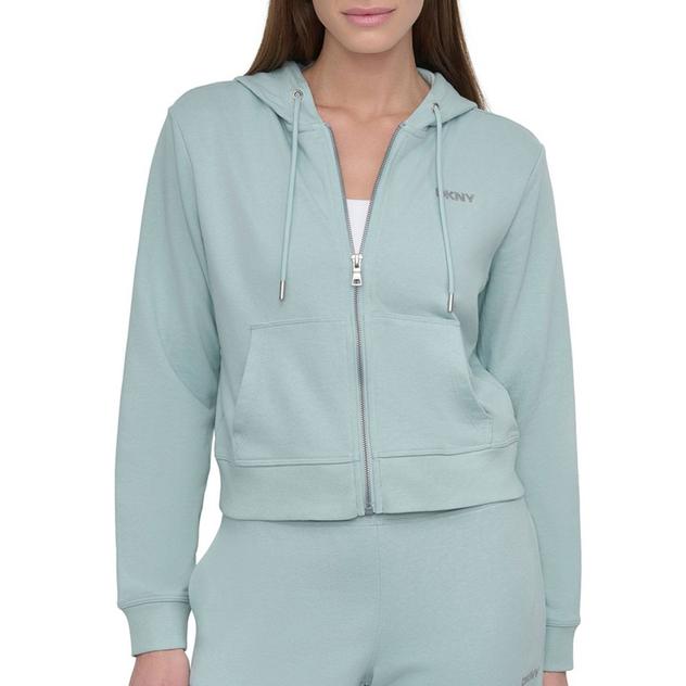 Womens DKNY Sport French Terry Mini Stud Logo Hoodie