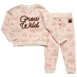 Toddler Girl Emily & Oliver 2pc. Grow Wild Horse Joggers Set