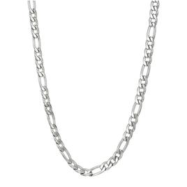 Mens Lynx Stainless Steel 4mm. Figaro Chain Necklace