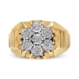 Haus of Brilliance 1/3ctw. Floral Diamond Cluster Statement Ring