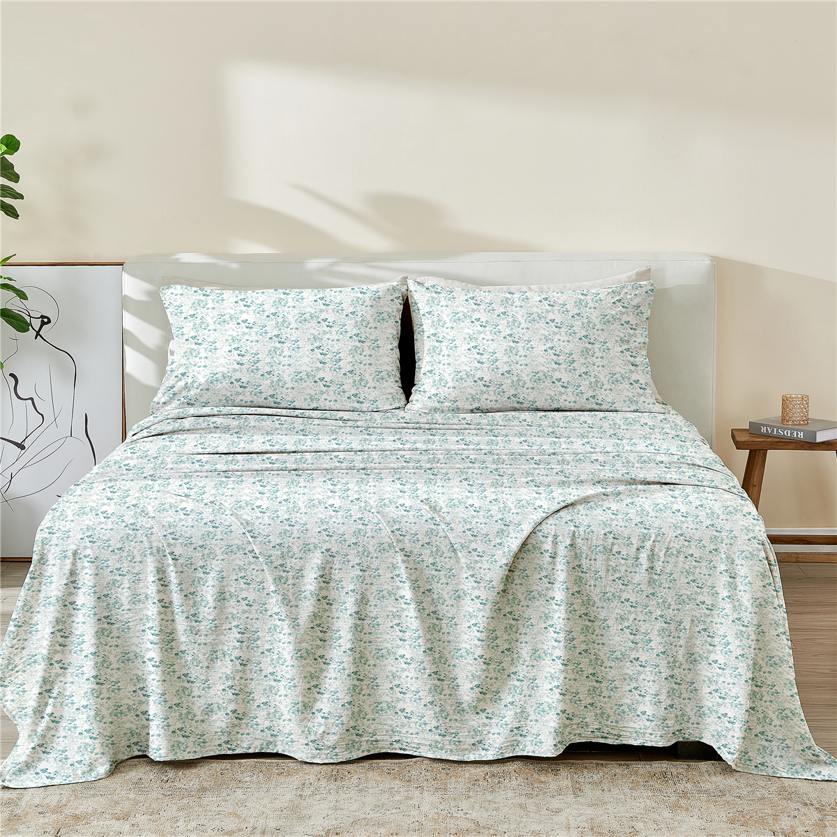 Patina Vie Maison Killian Microfiber Chamblee Blue Sheet Set