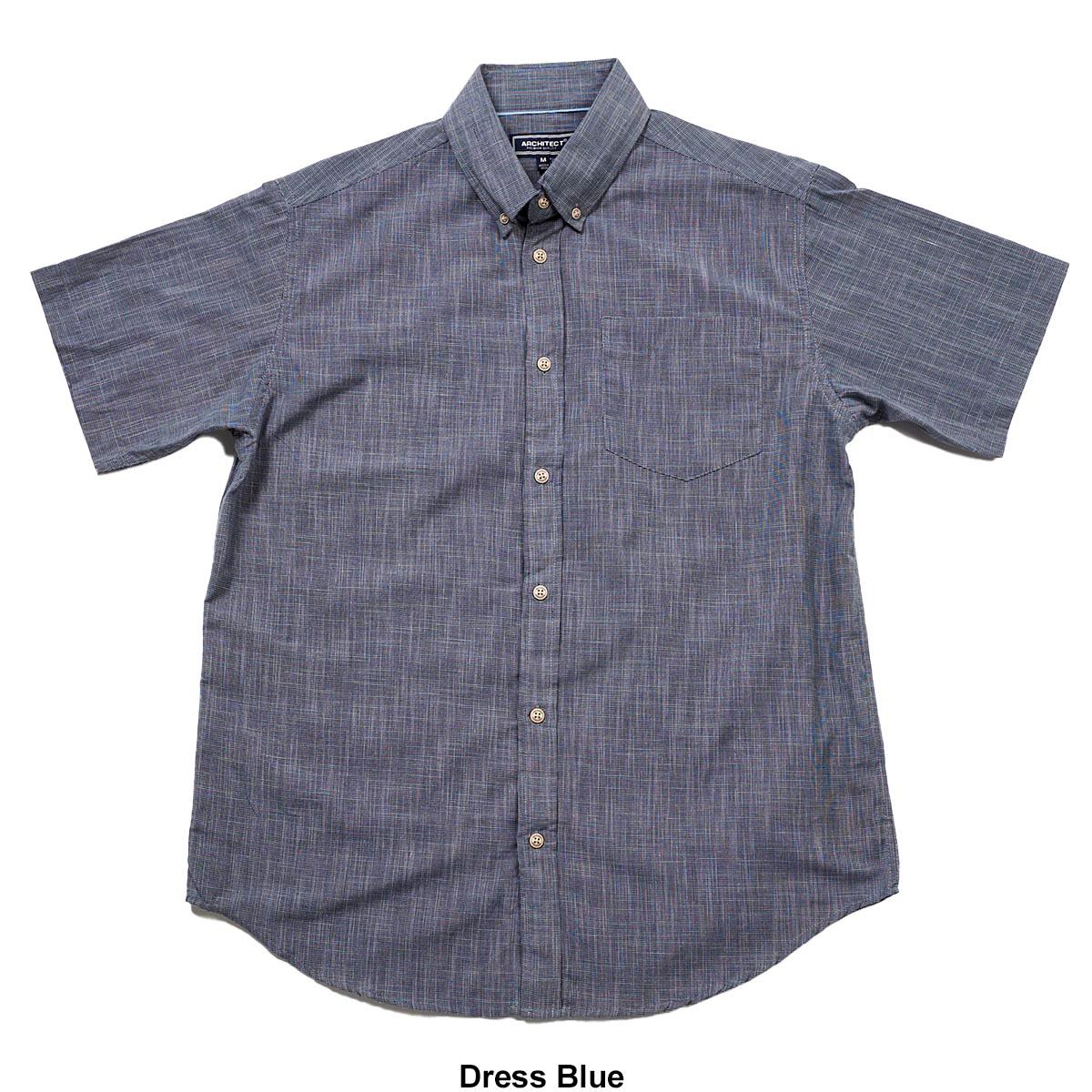 Mens Architect® Cross Hatch Short Sleeve Button Down Shirt