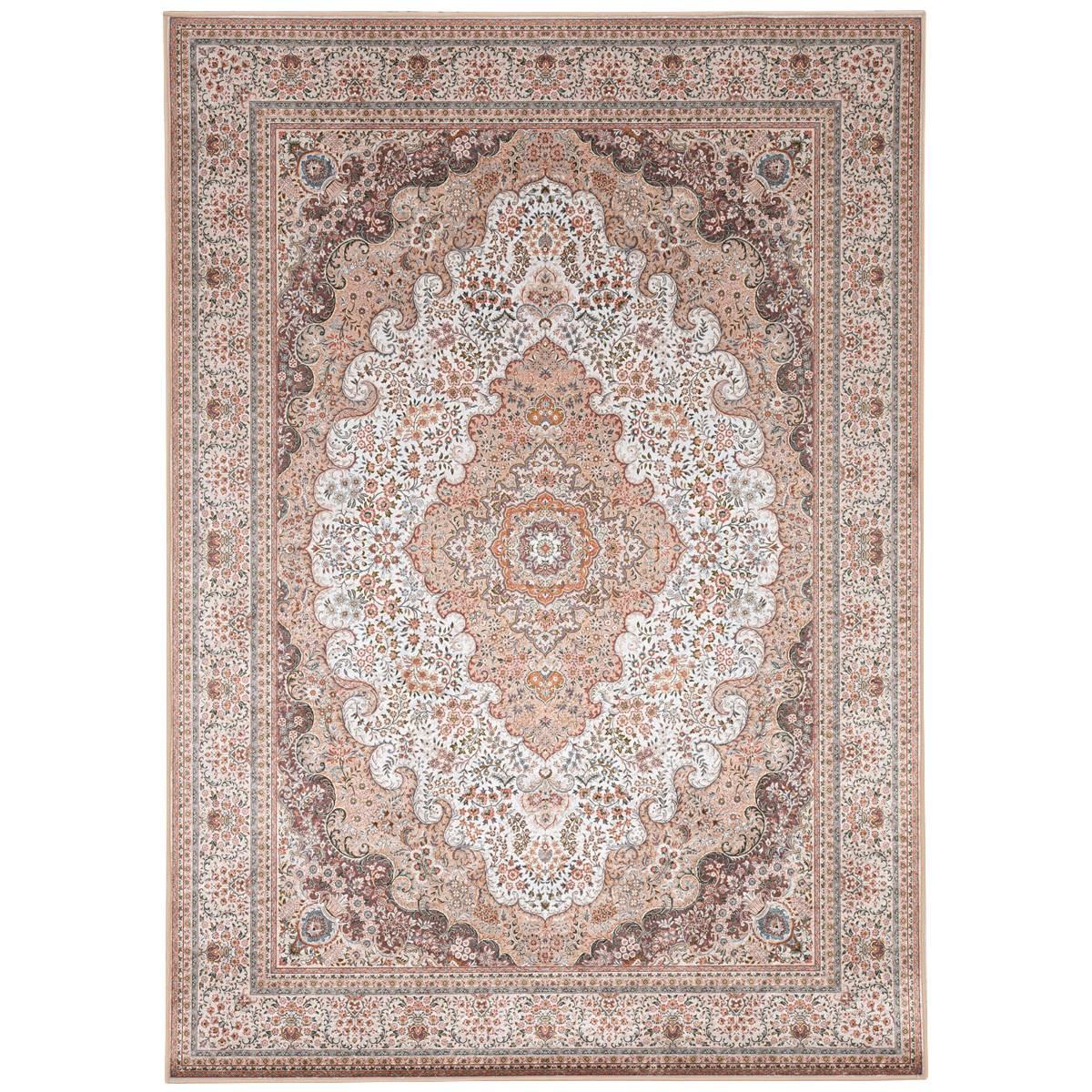 Linon Emerald Collection Ivory Detailed Area Rug - 5x7