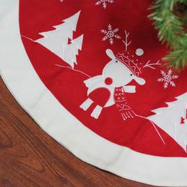 Northlight 48in. Winter Reindeer Embroidered Christmas Tree Skirt
