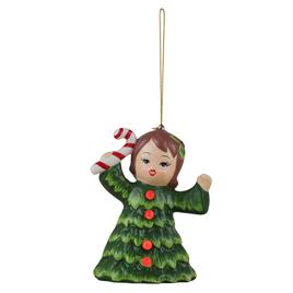 Mr. Christmas Vintage Christmas Tree Girl w/ Candy Ornament