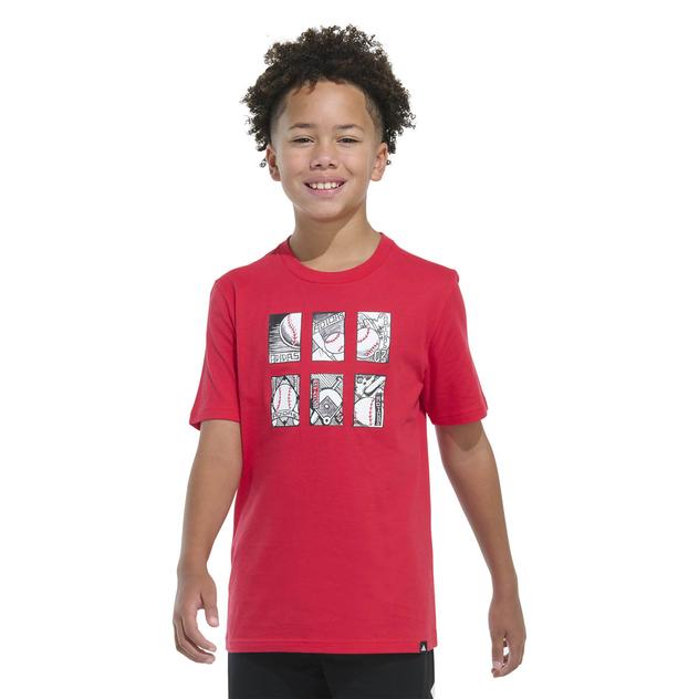 Boys (8-20) adidas® Short Sleeve Baseball Card Tee