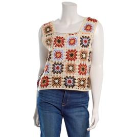 Juniors A. Byer Crochet Floral Patch Tank Top
