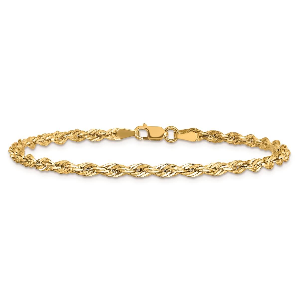 Gold Classics™ 3.0mm. 14kt. Semi Solid Rope Chain Bracelet
