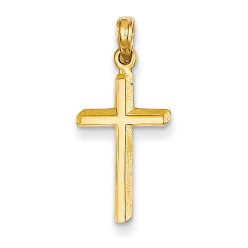 Unisex Gold Classics(tm) 14kt. Yellow Gold Polished Cross Pendant