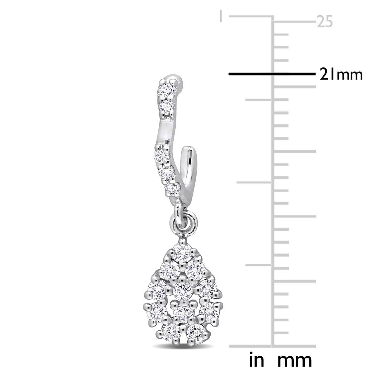 Sophia B 14kt. White Gold 2/5ct. Diamond Dangle Earrings