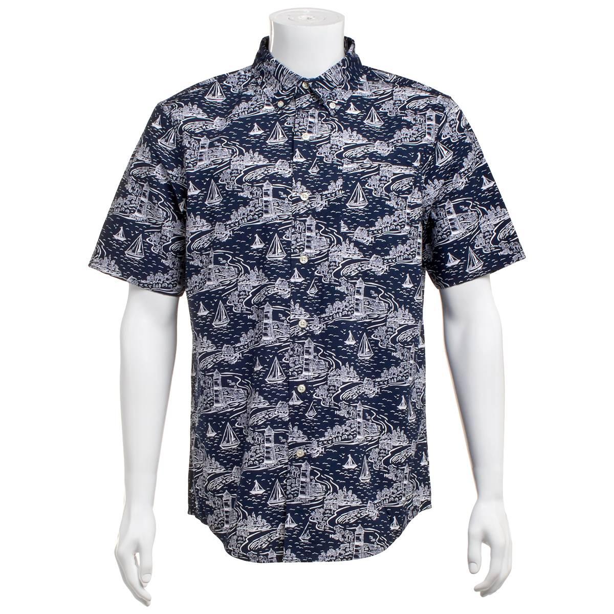 Mens Chaps Lighthouse & Boats Button Down Shirt