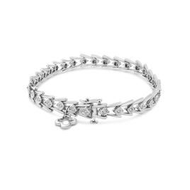 Haus of Brilliance Sterling Silver Milgrain Style Bracelet