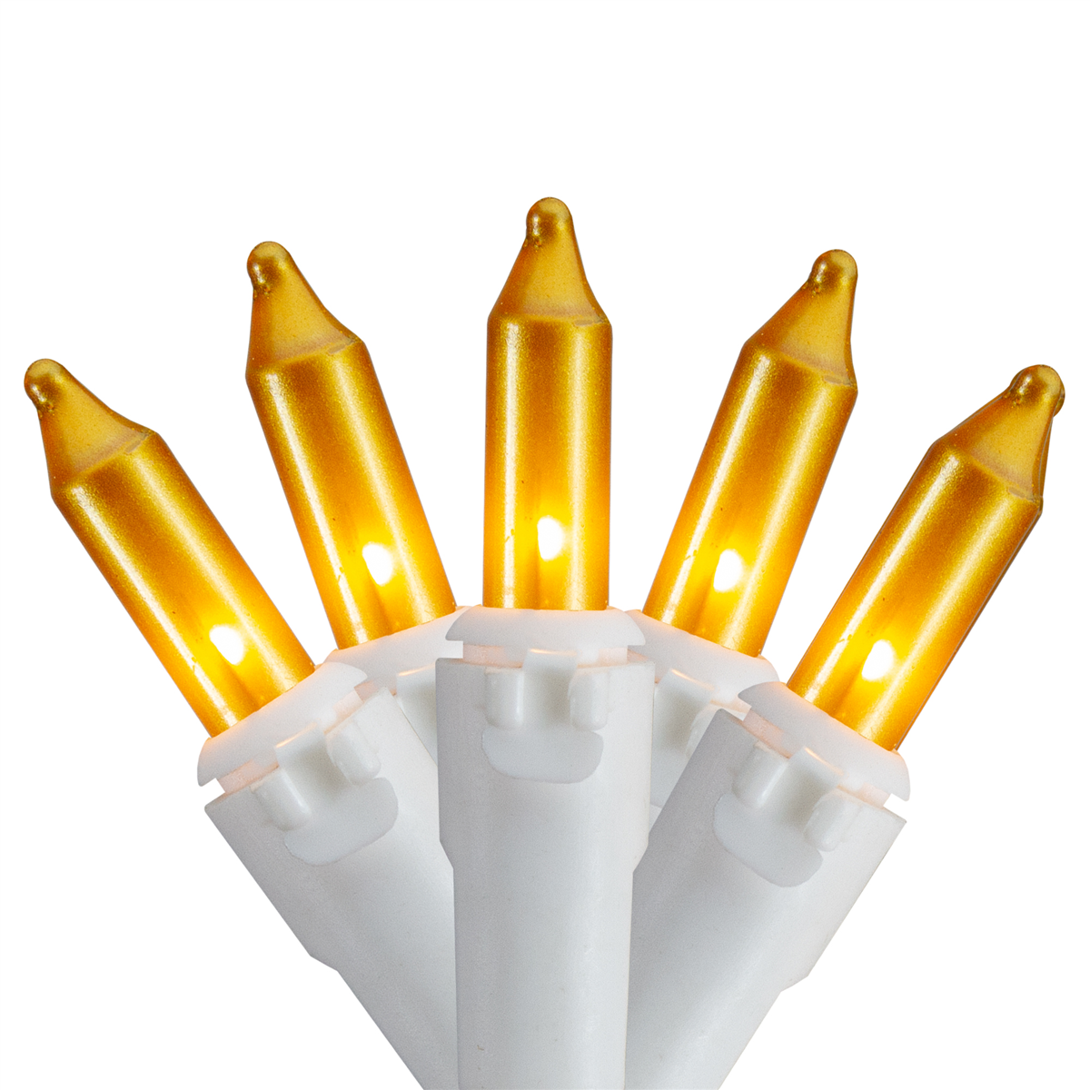 Northlight 3.5ft. 100ct Opaque Gold Mini Icicle Christmas Lights
