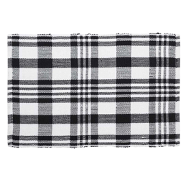 VCNY Home Black/White Plaid Indoor/Outdoor Layering Rug