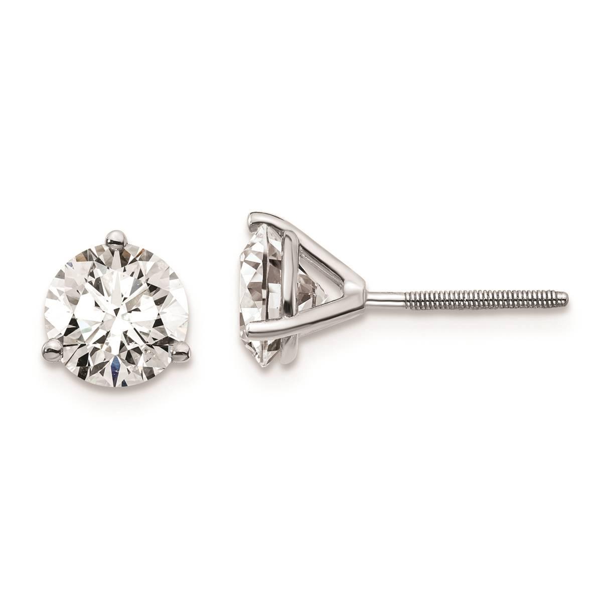 Pure Fire 14kt. White Gold 2ctw. Diamond Screwback Stud Earrings