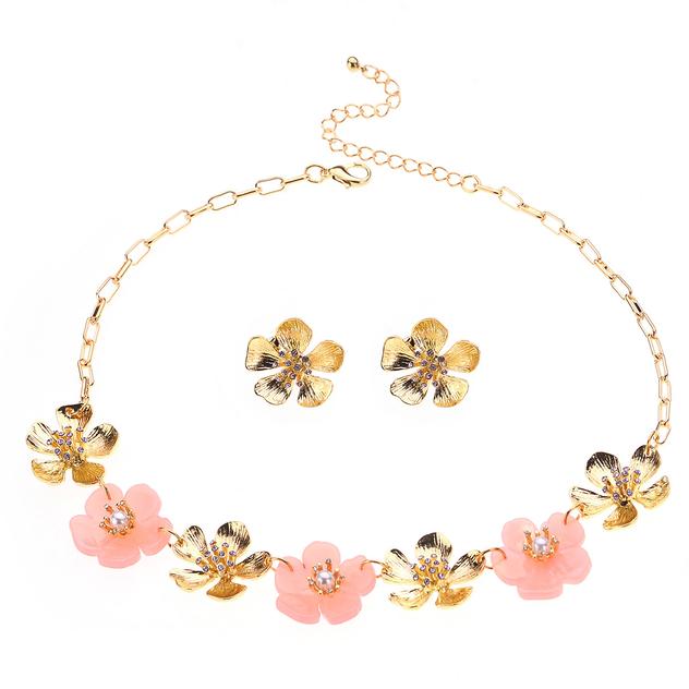Ashley Cooper™ Flower Necklace & Earrings Set