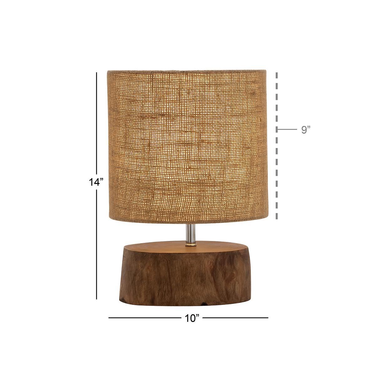 9th & Pike® Brown Wood Rustic Table Lamp