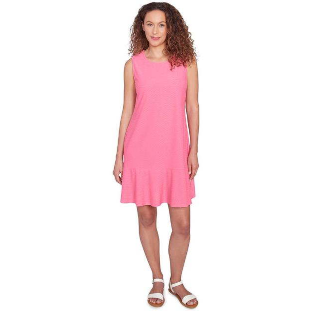 Womens Ruby Rd. Must Haves II Swiss Dot Ruffle Hem Shift Dress